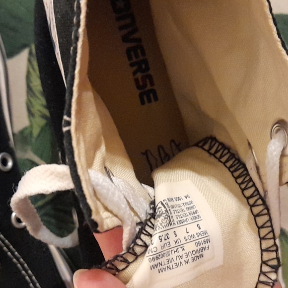 Converse All Star Chuck Taylor Black White High top size 7 women's men's 5 euc - Picture 3 of 11